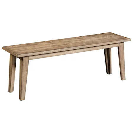 Solid Acacia Bench with Splayed Legs